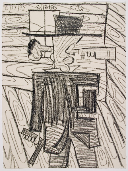 Untitled (6/17/05, 6/18/05), Wax crayon on paper