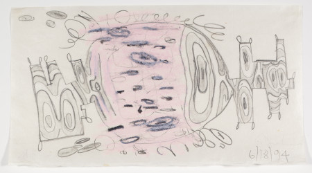Untitled (6/18/94), Wax crayon and pencil on paper