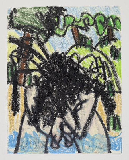 Untitled (6/19/09), Wax crayon and pencil on paper