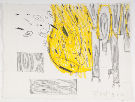 Untitled (6/22/94), Wax crayon and pencil on paper