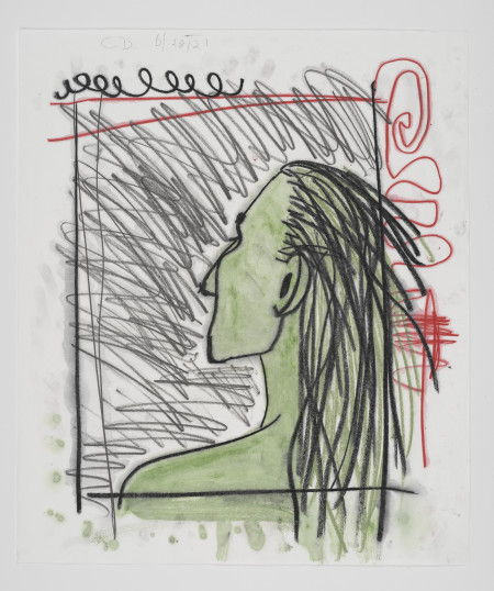 Untitled, Watercolor, water soluble crayon, water soluble pencil and pencil on paper