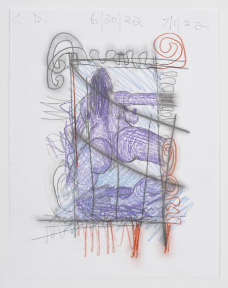 Untitled, Colored pencil and pencil on paper