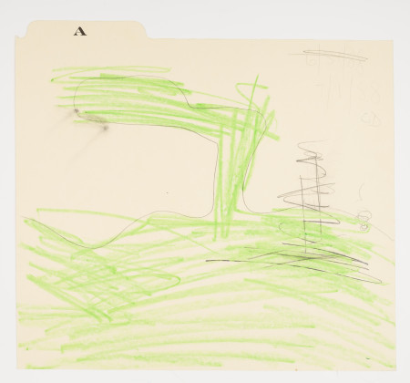 Untitled (7/1/88, 7/2/88, 7/3/88, 7/4/88), Crayon and pencil on file card