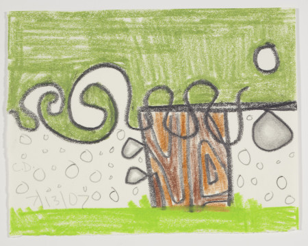 Untitled (7/13/07), Wax crayon and pencil on paper