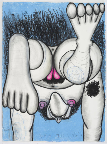 Untitled (7/18/14, 7/19/14, 7/20/14), Watercolor crayon and pencil on paper