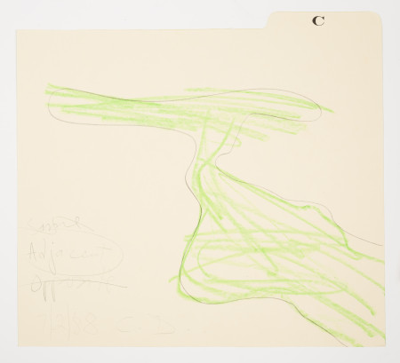 Untitled (7/2/88), Crayon and pencil on file card