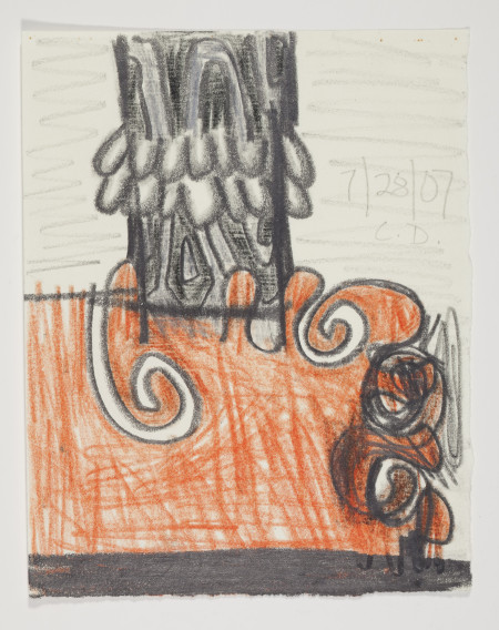 Untitled (7/28/07), Colored pencil, carbon pencil and pencil on paper