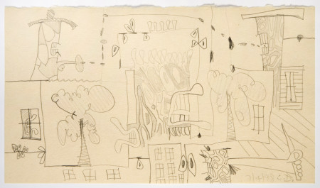 Untitled (7/4/98), Graphite on paper