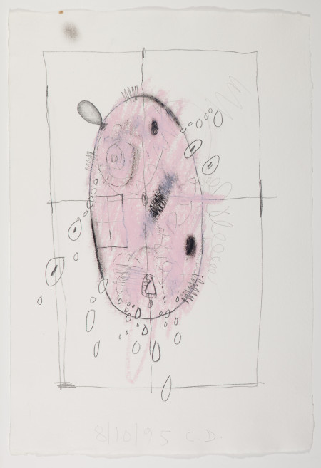 Untitled (8/10/95), Wax crayon and pencil on paper