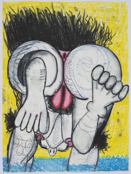 Untitled (8/15/13, 8/31/13, 9/1/13), Watercolor crayon and pencil on paper