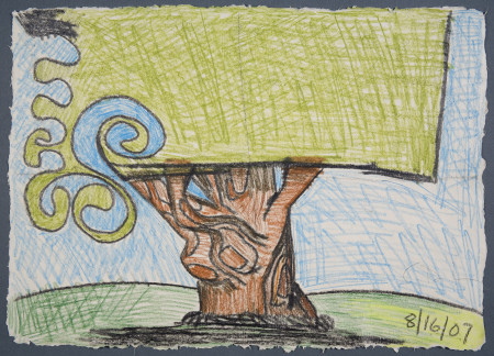 Untitled (8/16/07), Crayon and graphite on paper