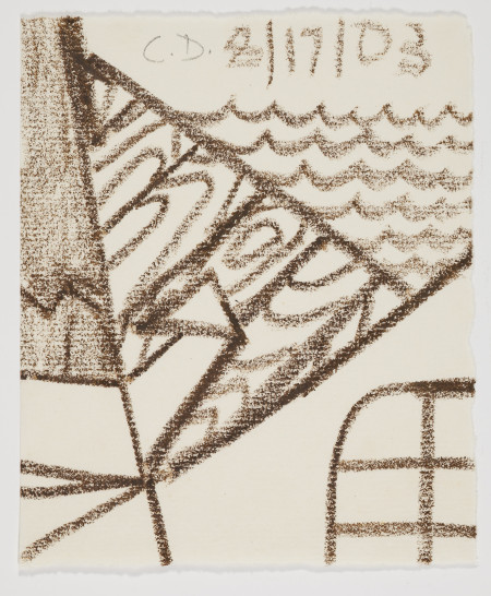Untitled (8/17/03), Wax crayon and pencil on paper