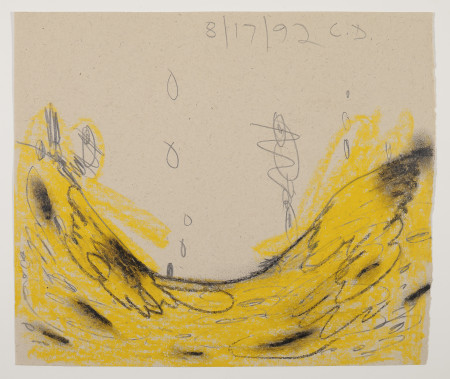 Untitled (8/17/92), Wax crayon and pencil on paper