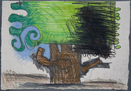 Untitled (8/25/07, 8/28/07), Crayon and graphite on paper