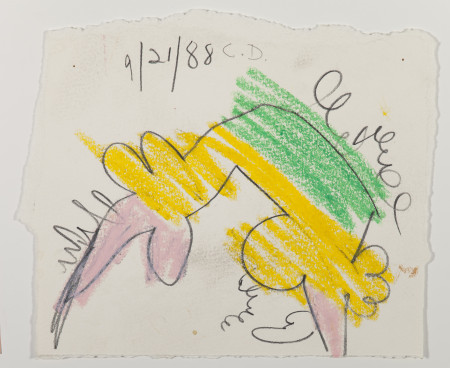 Untitled (9/21/88), Wax crayon and pencil on paper