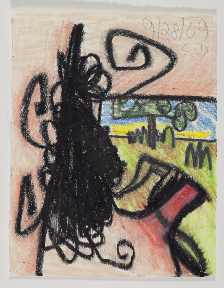 Untitled (9/28/09), Wax crayon and pencil on paper