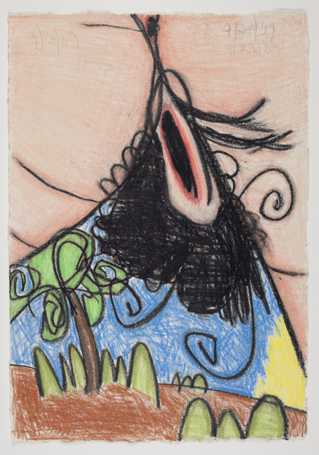 Untitled (9/28/09, 9/29/09, 9/30/09), Wax crayon and pencil on paper