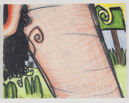 Untitled (9/30/09), Wax crayon and pencil on paper