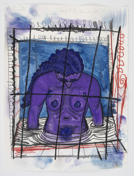 Untitled, Gouache, watercolor, water soluble crayon, water soluble pencil and pencil on paper