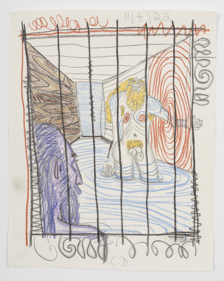 Untitled, Colored pencil, charcoal and pencil on paper