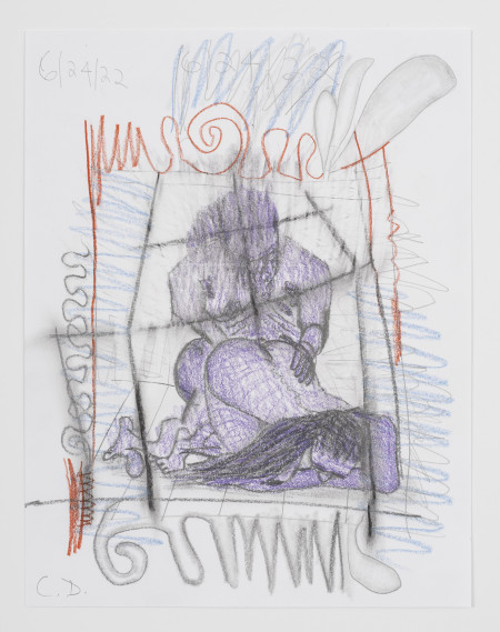 Untitled, Colored pencil, charcoal and pencil on paper