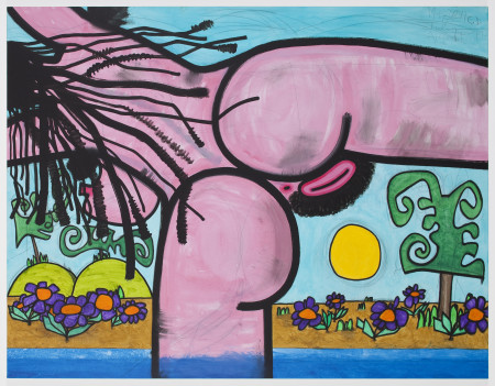 Bathers Fifteen (Spectrum D), Mixed media on linen