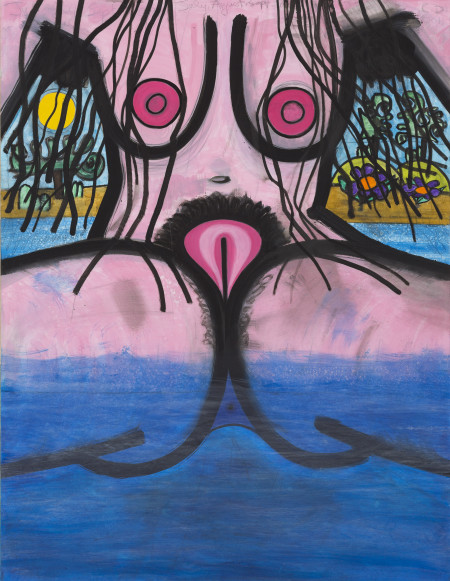 Bathers Sixteen (small Spectrum B), Mixed media on linen