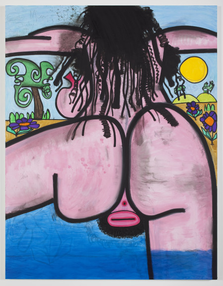 Bathers Twelve (Spectrum A), Mixed media on linen