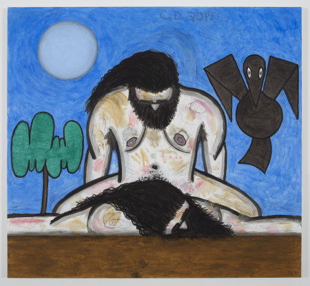 Blue Ending, Mixed media on linen