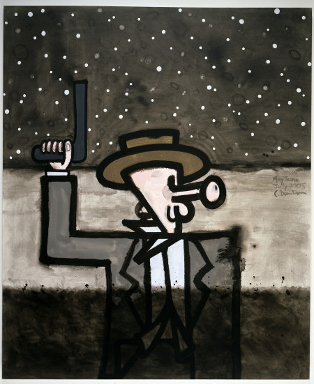 Dead Space (Foul Liquid), Mixed media on linen