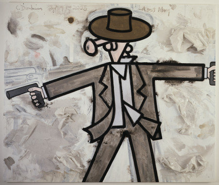 Dead Space (Garbage), Mixed media on linen