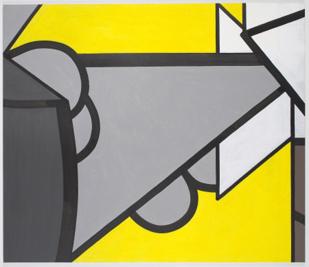 Dead, Yellow: Three, Mixed media on linen