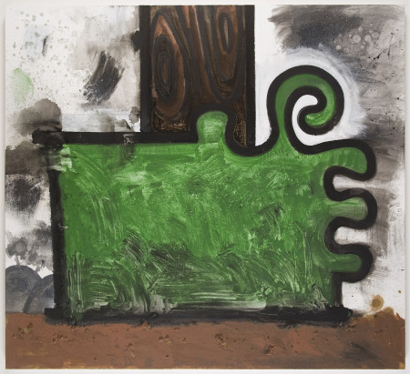 Distant Hills (Broken Tree), Mixed media on linen