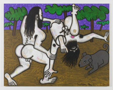 Dusk (A Wrestling Place 6), Mixed media on linen