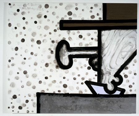 Fallout, Mixed media on linen