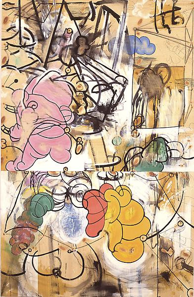 Fifth Pine, Mixed media on knotty pine