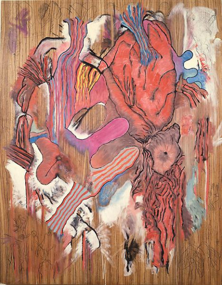 First Zebra, Mixed media on zebra wood