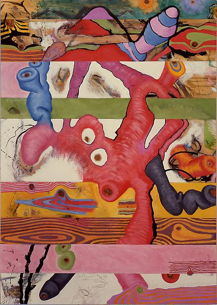 Fourth Pine, Mixed media on knotty pine