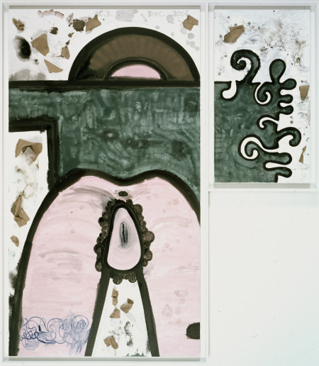 Garbage, Ratio (Shoulder), Mixed media on linen