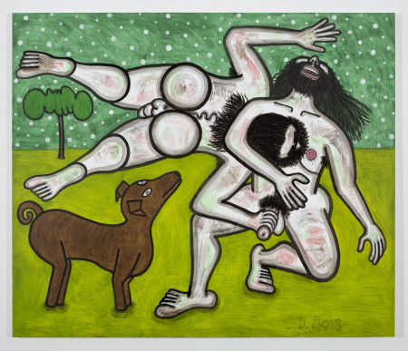 Green Evening (2), Mixed media on linen