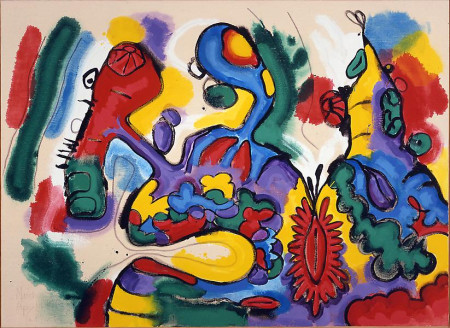 Group D #6, Mixed media on bleached linen