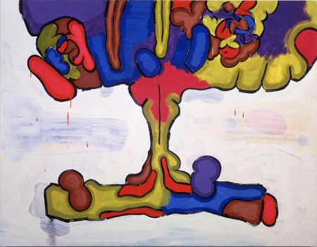 Group D #9, Mixed media on linen