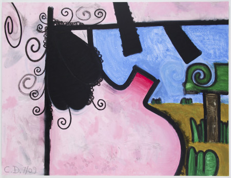 (Hers) Night and Day #4, Mixed media on linen