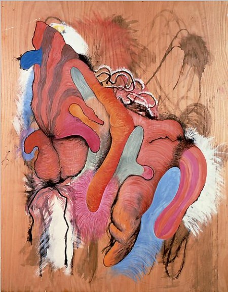 Large Oak, mixed media on oak