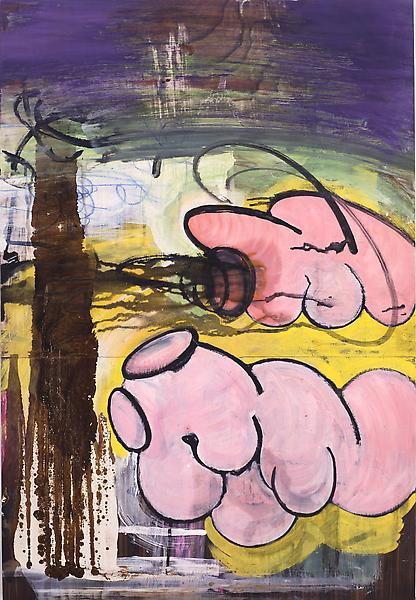 Little, Mixed media on wood veneer