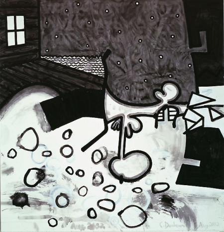 Meso-Kingdom Thirteen (Edge of Night), Mixed media on linen