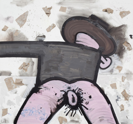 Mule, Mixed media on linen