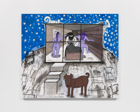 Open Studio (2), Urethane, acrylic and graphite on linen