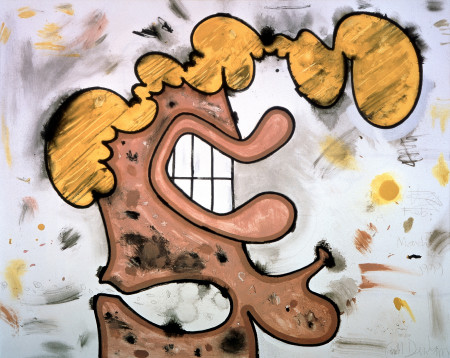 Portrait (Yellow Hair), Mixed media on linen