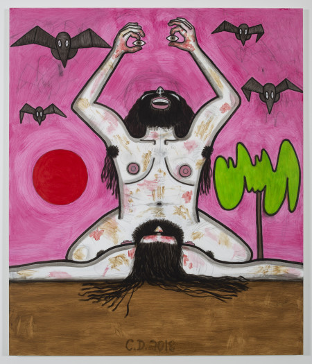 Red Ending, Mixed media on linen